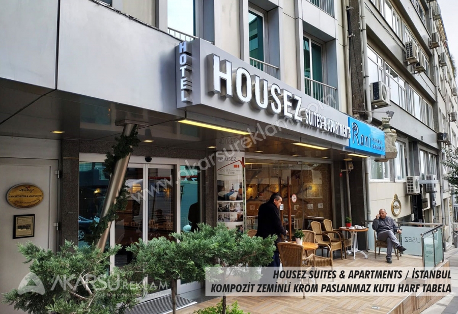 Housez Suites &amp; Apartments / İstanbul - Kutu Harf Tabela Çalışması