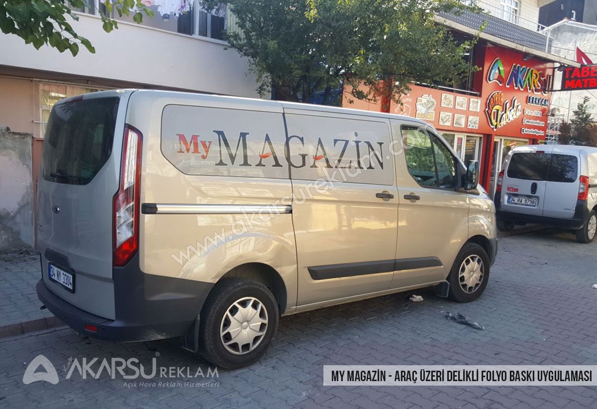 My Magazin Araç Üzeri Onewayvision Folyo Baskı