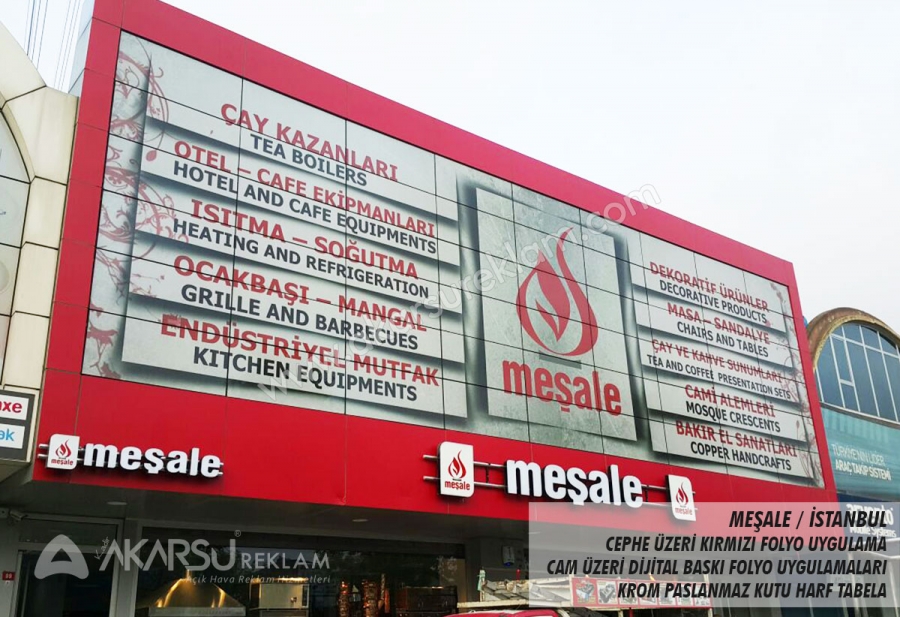 Meşale İstanbul - Cephe Reklamı ve Paslanmaz Kutu Harf Tabela